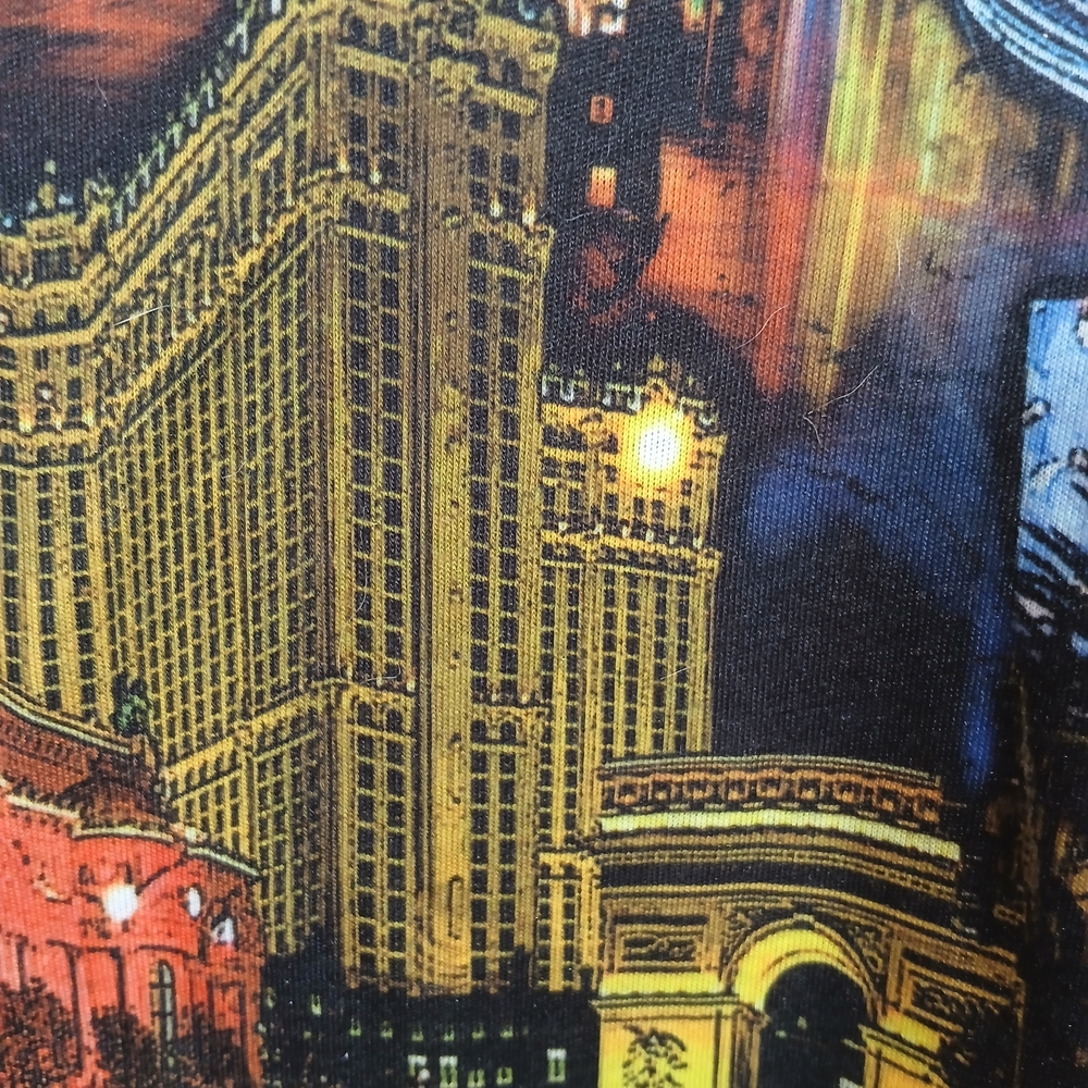 Colorful Beaded "Welcome To Fabolous Las Vegas Nevada" Graphic T-Shirt Size M - Picture 7 of 9